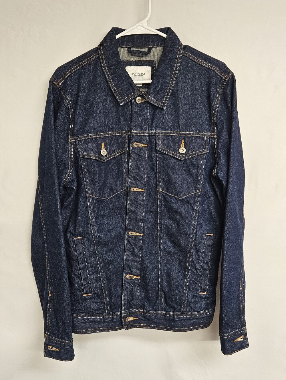 Pull & Bear Blue Denim Trucker Jacket Size Large